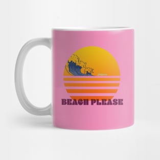 SoCal Surf Blue Waves, Old School Design Mug